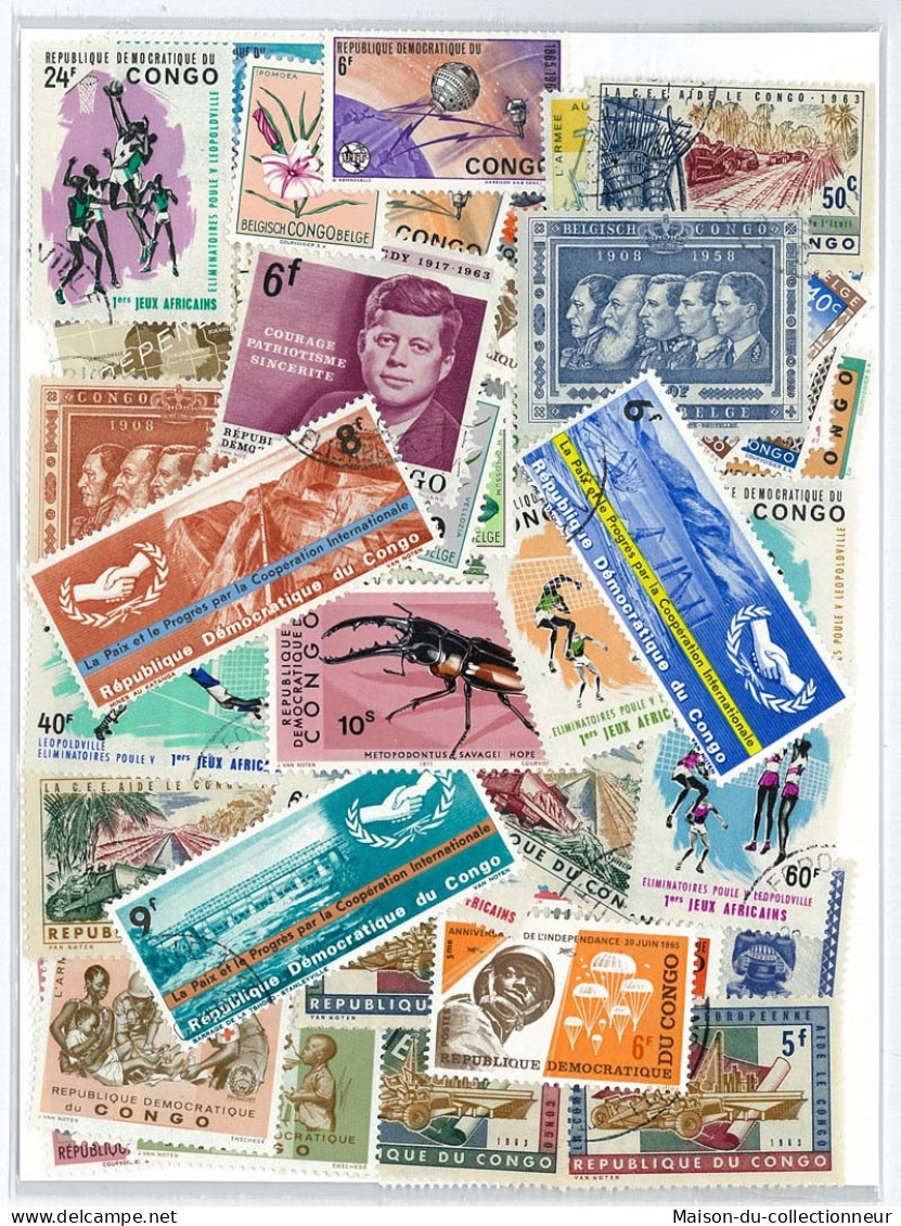 Collection De Timbres Congo Belge Oblitérés 300 Timbres Différents - Other & Unclassified