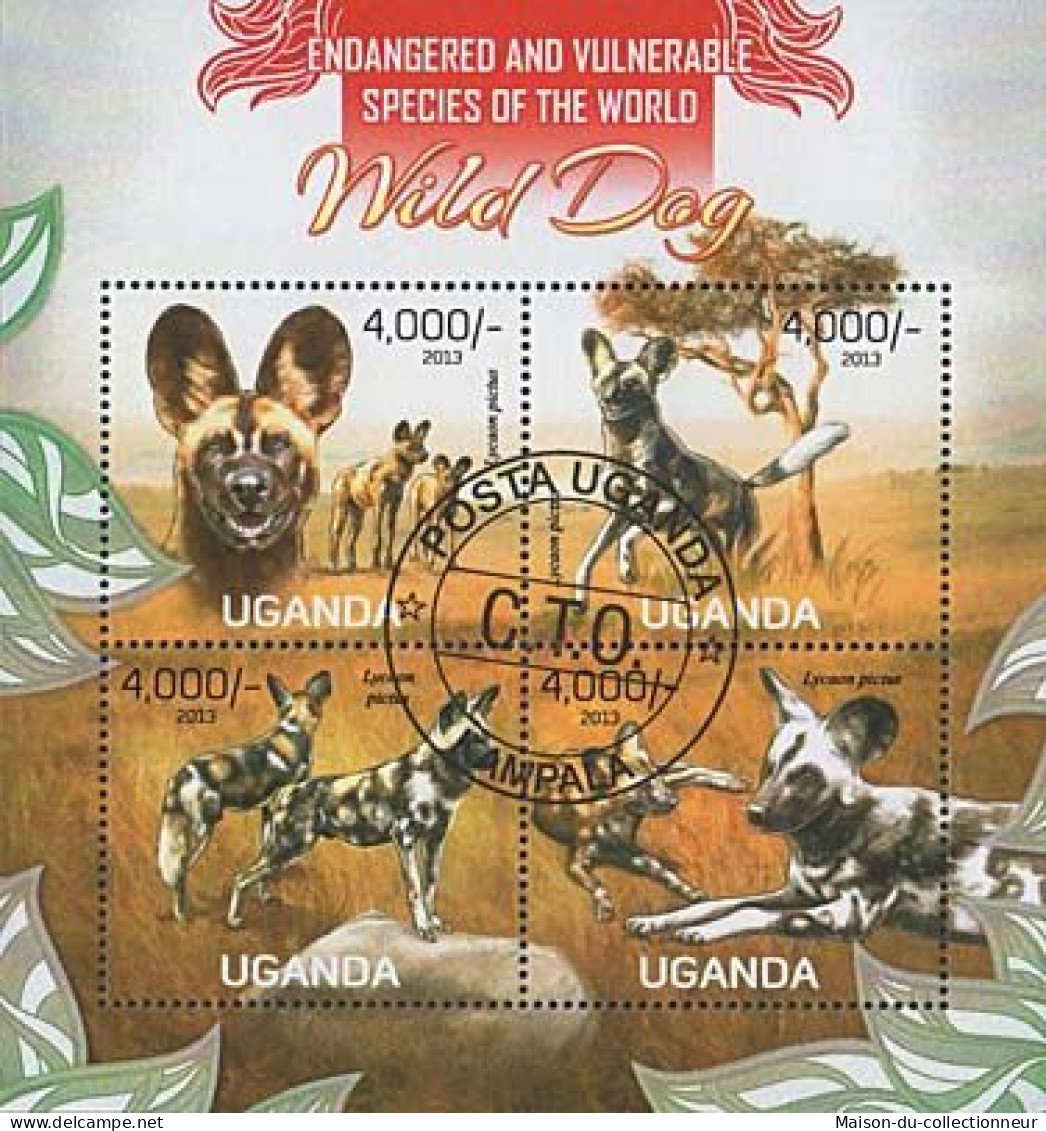 Timbres Thématiques Ouganda No 2490/93 Oblitérés Animaux,Chiens - Ouganda (1962-...)