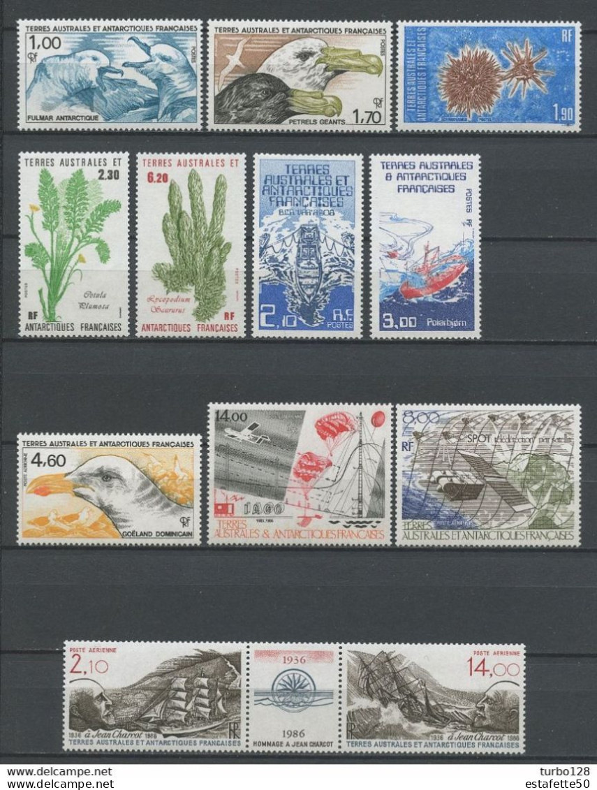 TAAF;1986; Année Complète N°115 à 121 Et  PA 92 à 96 ;NEUFS**;MNH - Collezioni & Lotti