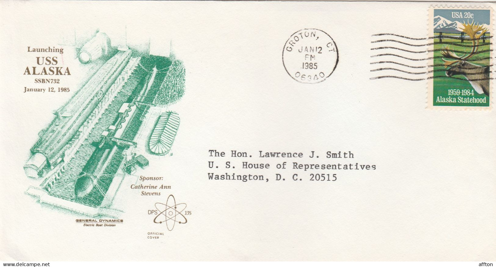 USS Alaska Submarine USA 1985 Cover - U-Boote