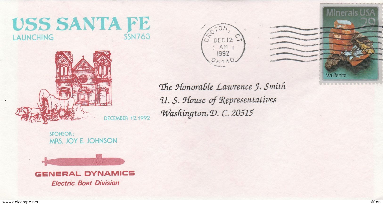 USS Santa Fe Submarine USA 1992 Cover - Submarines