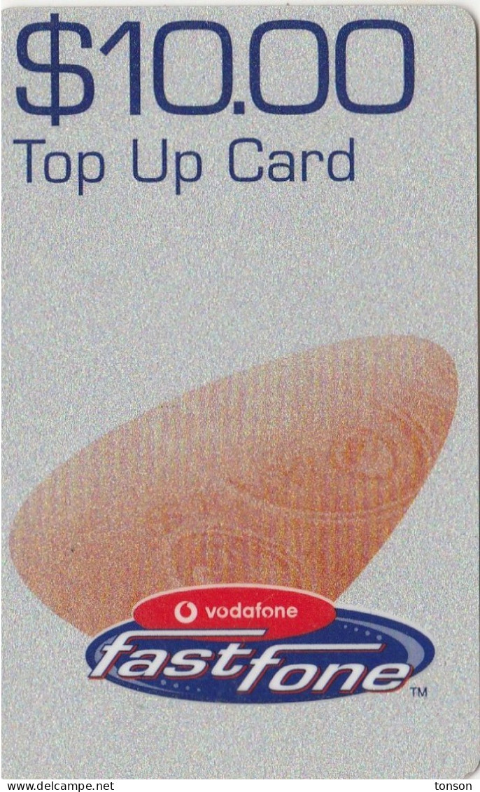 Australia, AU-VOD-REF-0050, Vodafone, $10 FastFone Top-Up, 2 Scans.   Expiry - Australie