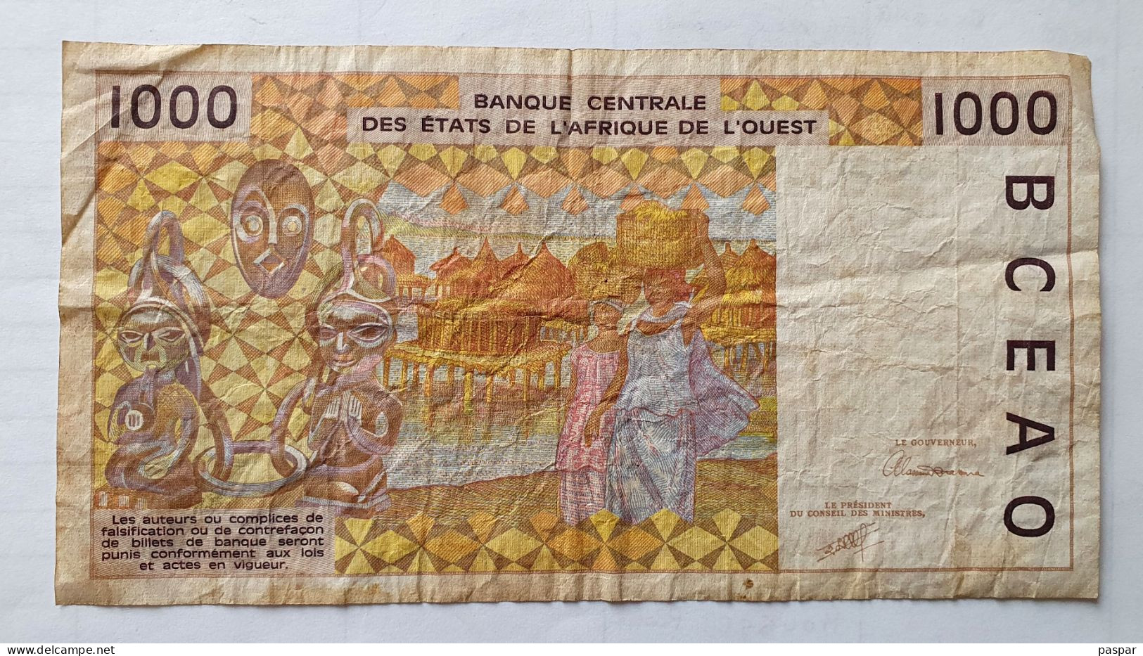 Côte D'Ivoire 1000 FRANCS CFA BCEAO P. 111 Aa  1991 - Costa D'Avorio