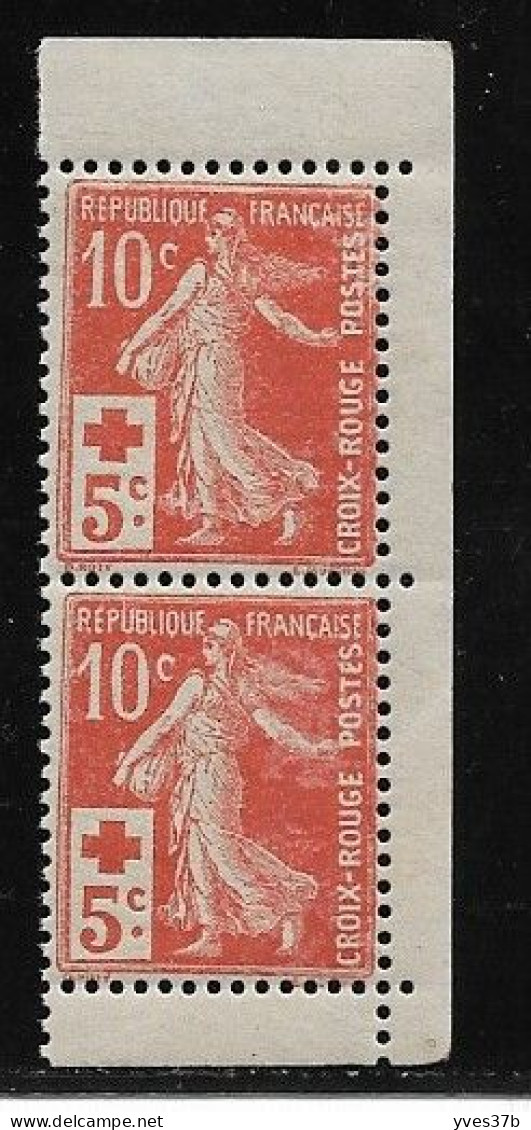 FRANCE N°147 Paire Verticale De Carnet - Neuf** - BdF - SUP - - Nuovi