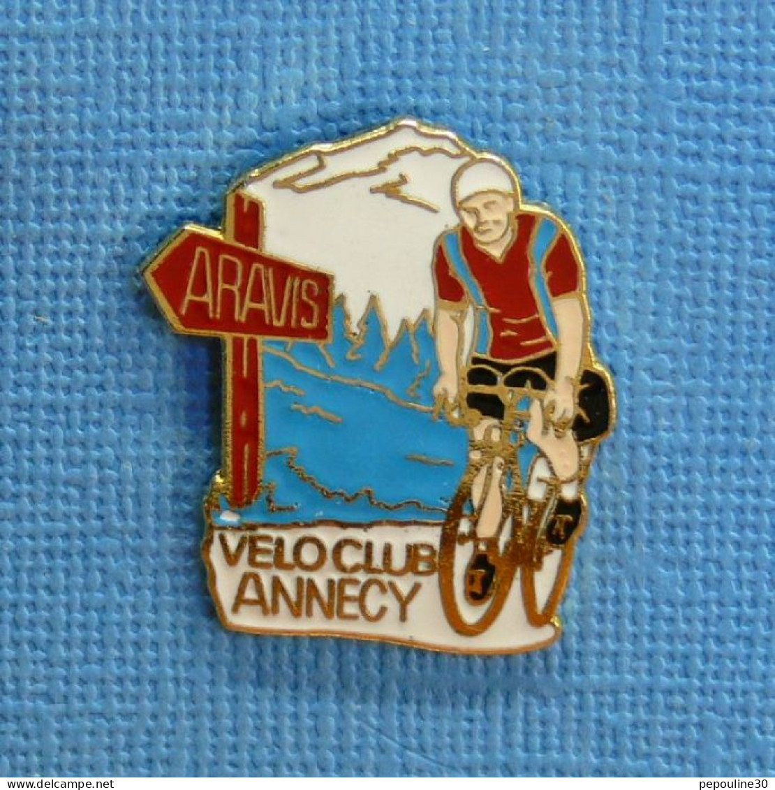 1 PIN'S /  ** VÉLO-CLUB ANNECY / LES ARAVIS ** . (Alpes Trophées)  - Cyclisme