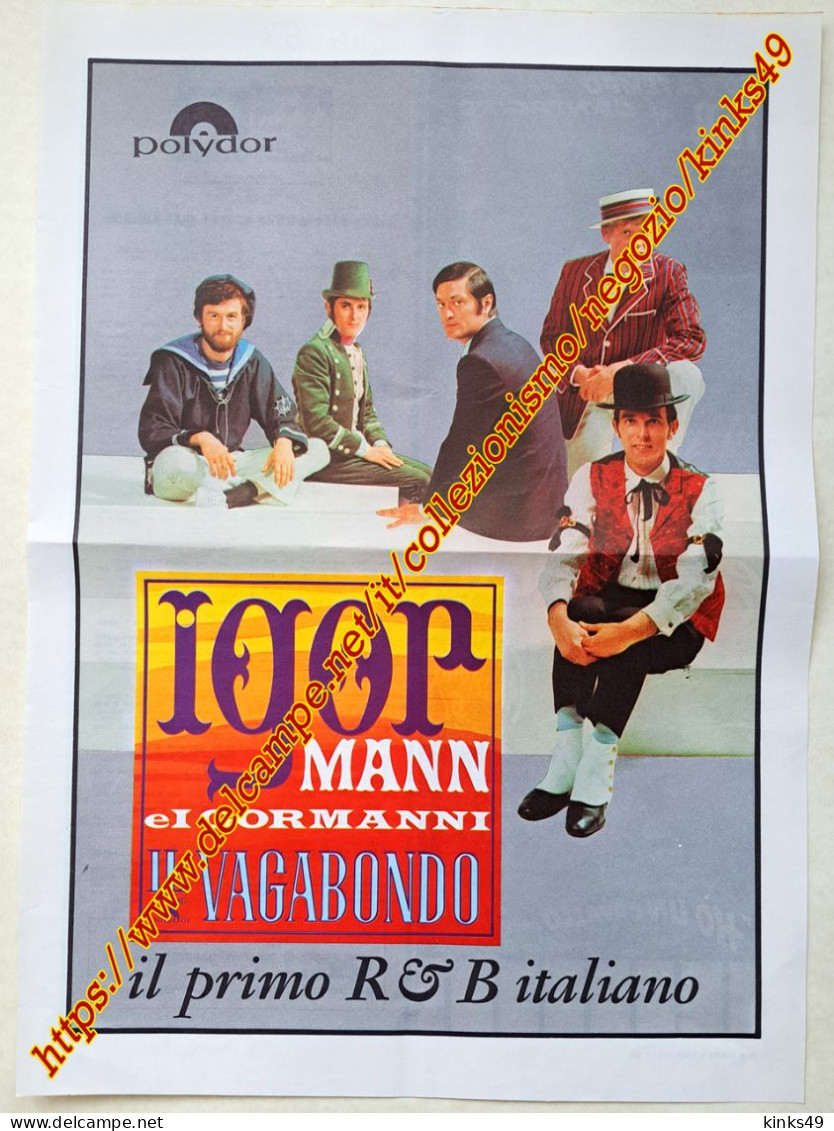 B252) IGOR MANN E I GORMANNI : Pagina Pubblicità Per Il 45 Giri "Il Vagabondo" Di APRILE 1968 - Plakate & Poster