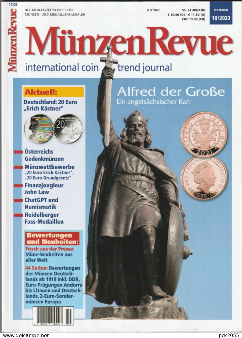 Münzen Revue 10/2023 Mit Bewertungen, Inhaltsverzeichnis Ansehen ( SZ 5 ) - Allemand