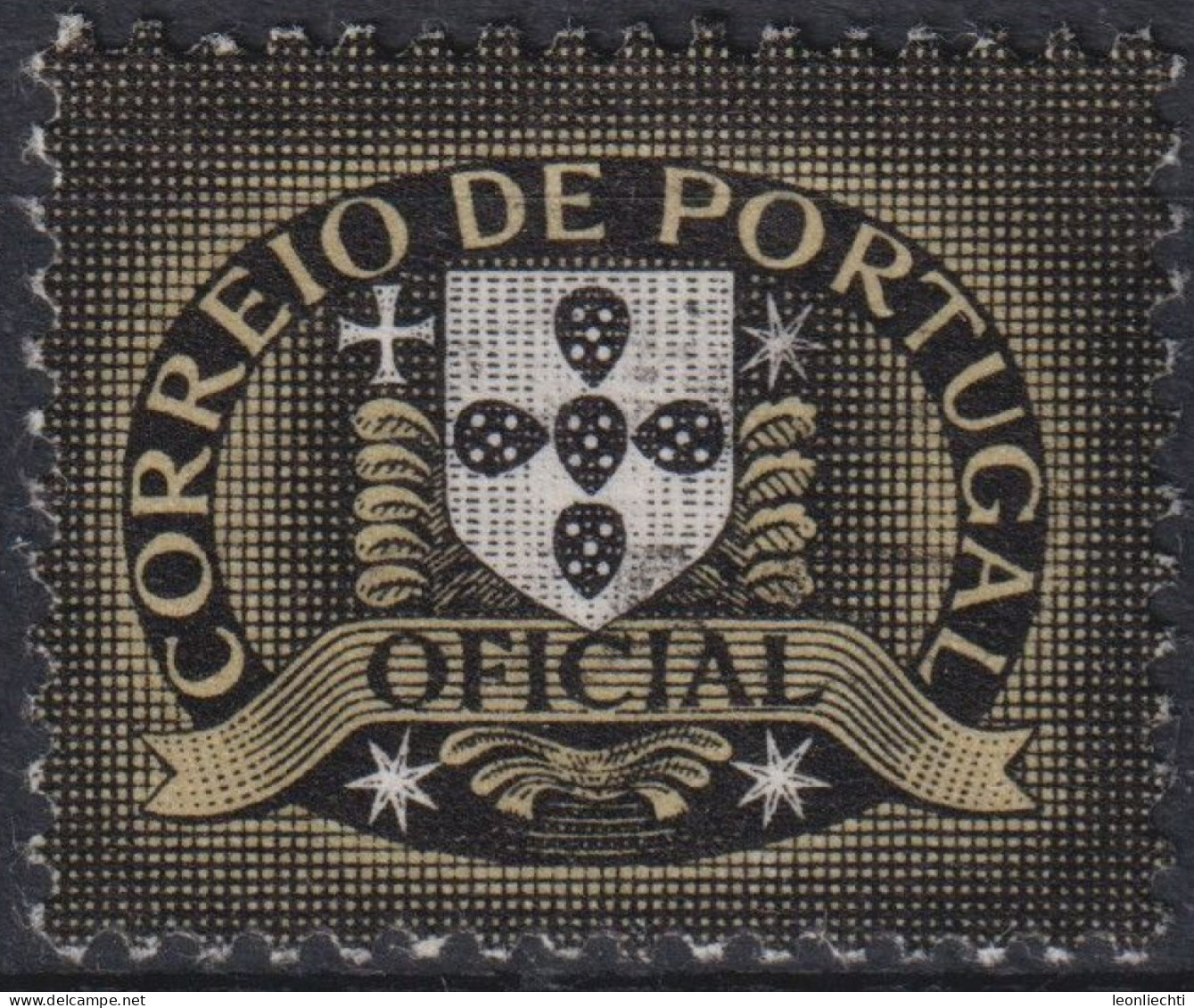 1952 Portugal OFICIAL° Mi:PT D2, Sn:PT O2, Yt:PT S2, Official - Afonsino Shield - Usado