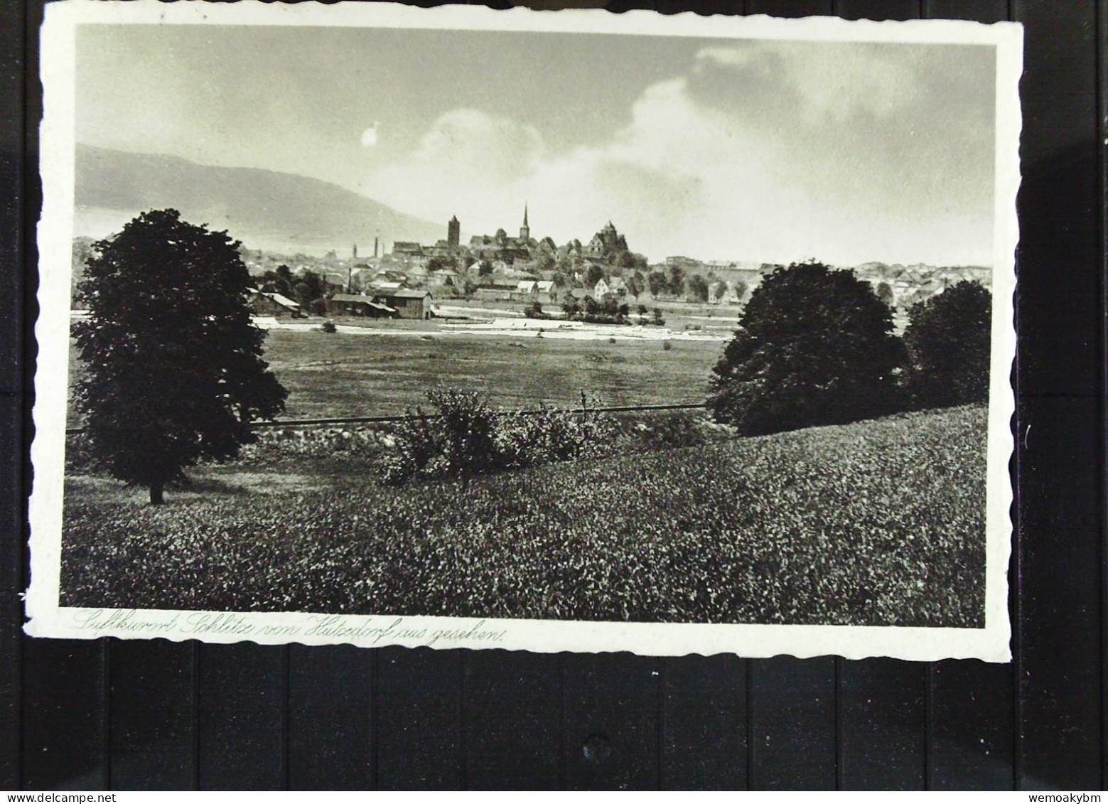 DR: AK Vom Luftkurort Schlitz Von Hutzdorf Aus Gesehen SoSt. Vom 7.8.1930 Mit 8 Pf Ebert Knr. 412 - Vogelsbergkreis