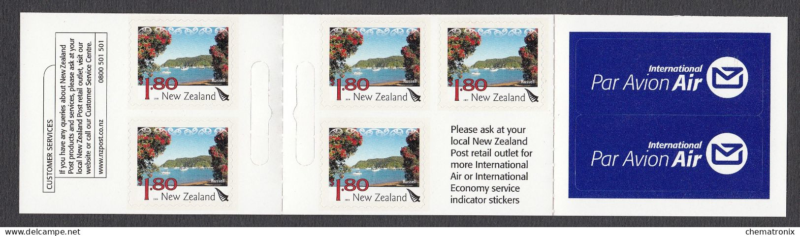 New Zealand 2009 - Scenic Definitives - 3 Self-Adhesive Booklets - MNH ** - Cuadernillos