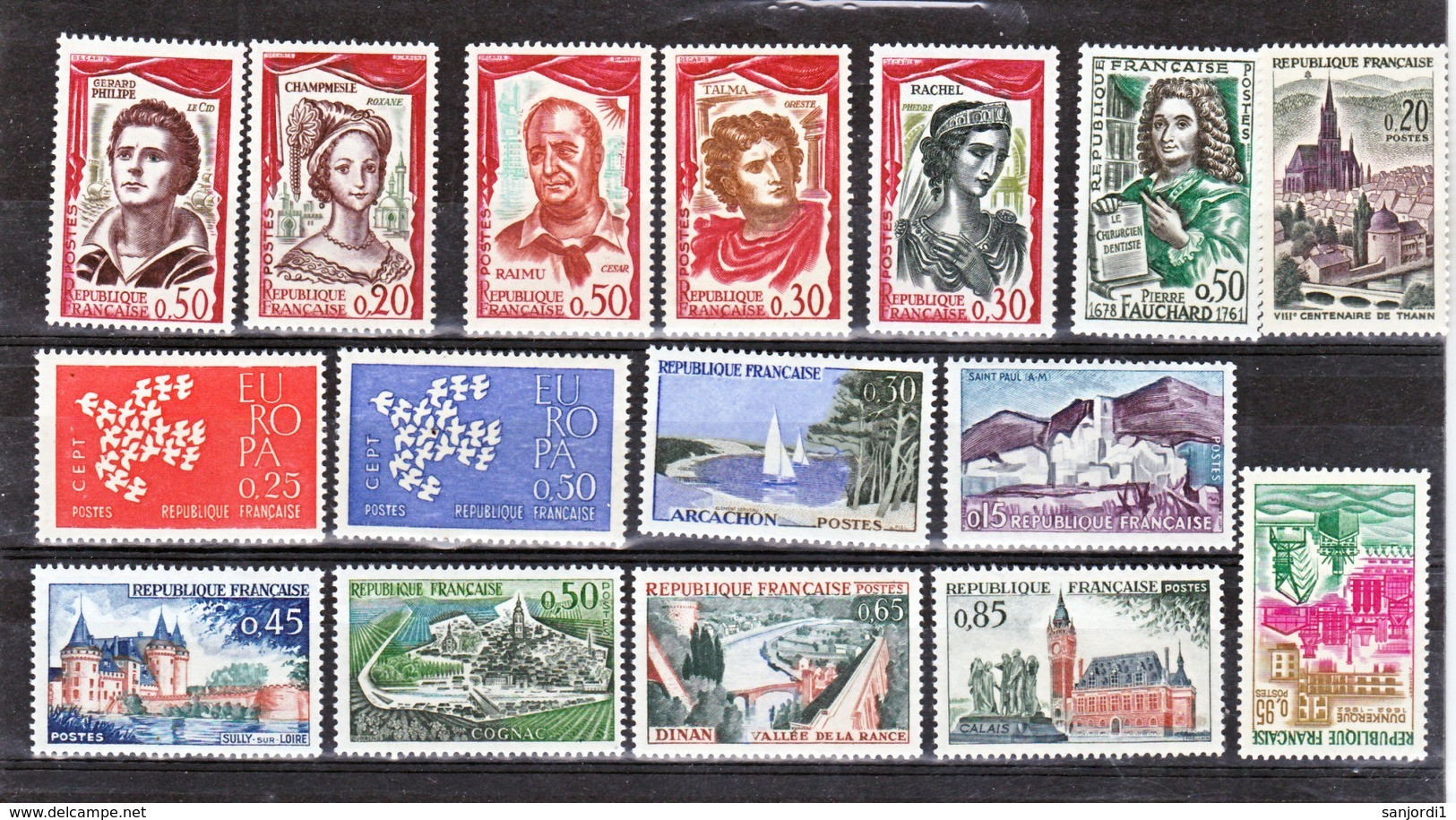 France 1961 1281 1324 Année Poste Neuf ** TB MNH SiN CHARNELa Cote 70 - 1960-1969