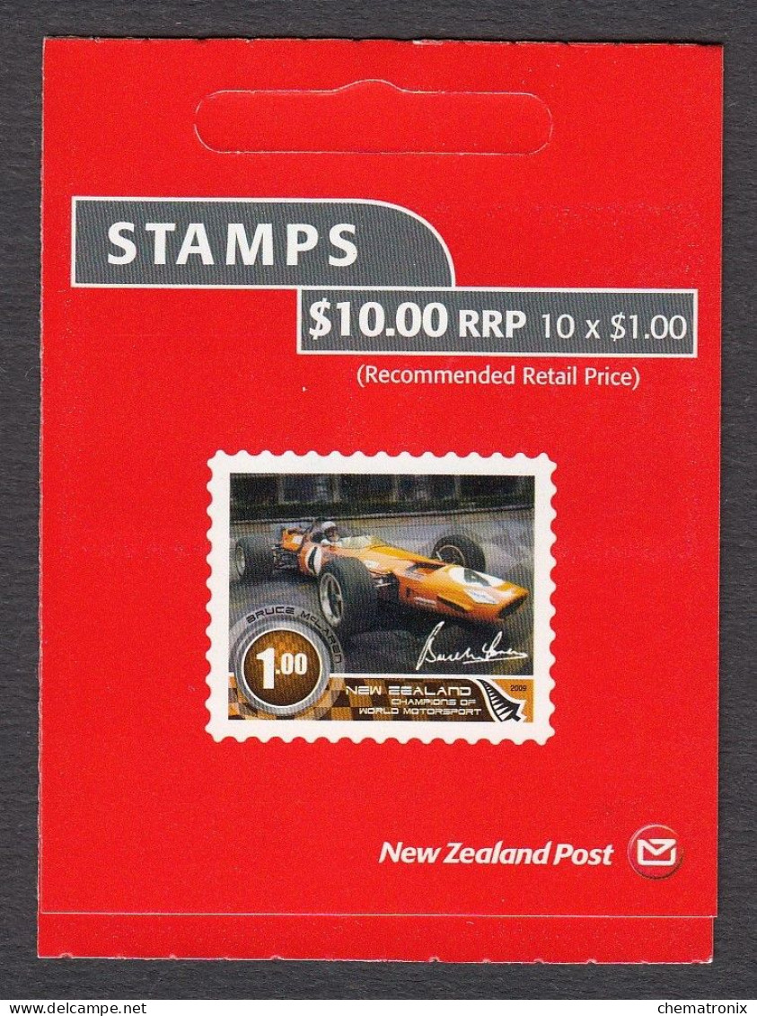 New Zealand 2009 - Champions Of Motorsport - Self-Adhesive Booklet - MNH ** - Postzegelboekjes