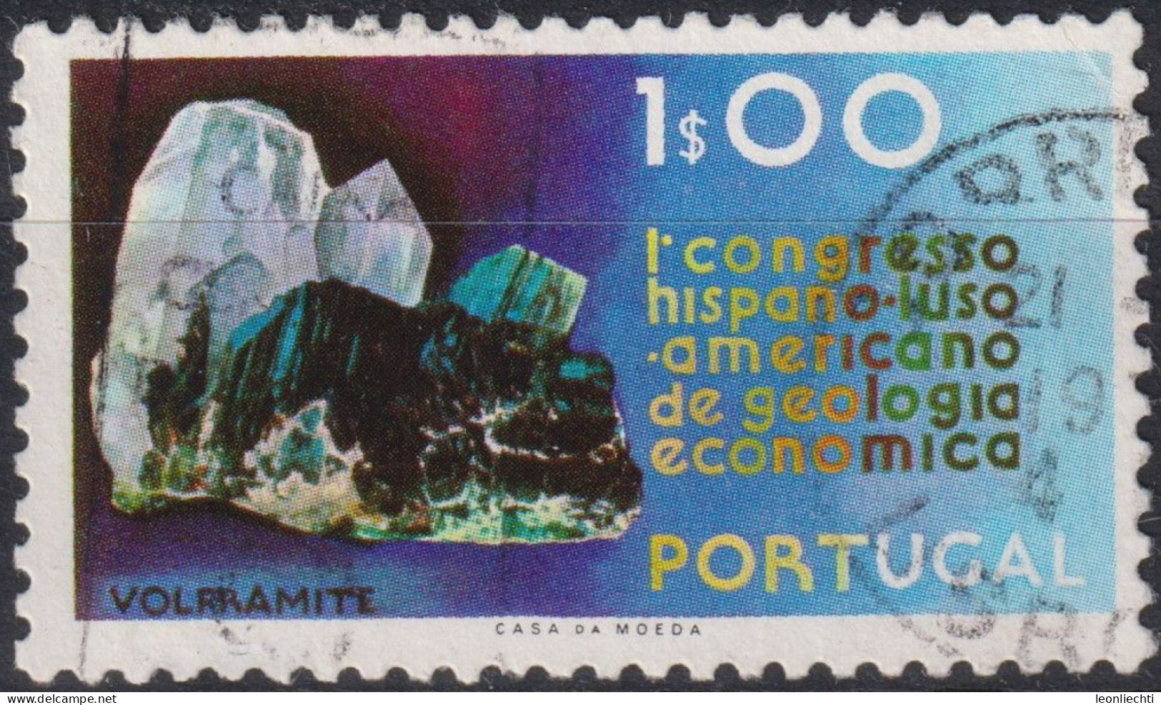 1971 Portugal ° Mi:PT 1139, Sn:PT 1106, Yt:PT 1119, Volframite, 1st Congress Hispano-Luso-American Economic Geology - Gebruikt