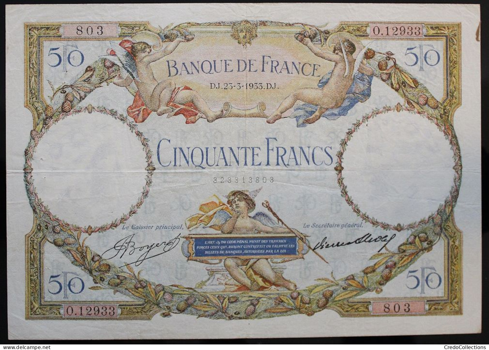 France - 50 Francs - 23-3-1933 - PICK 80b / F15.4 - TB+ - 50 F 1927-1934 ''Luc Olivier Merson''