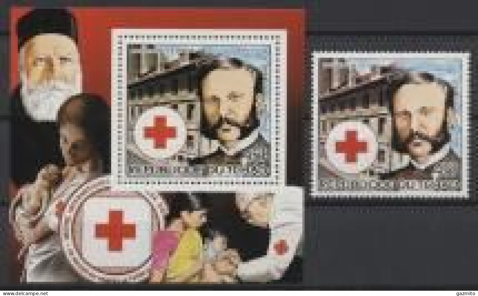 Tchad 1985, Personalities, Dunandt, Red Cross, 1val +BF - Henry Dunant
