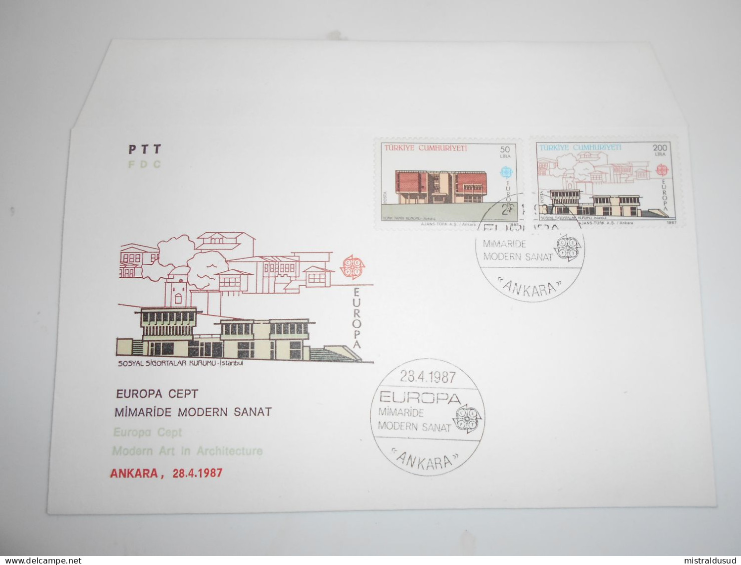 Turquie Fdc , Europa 1987 - FDC