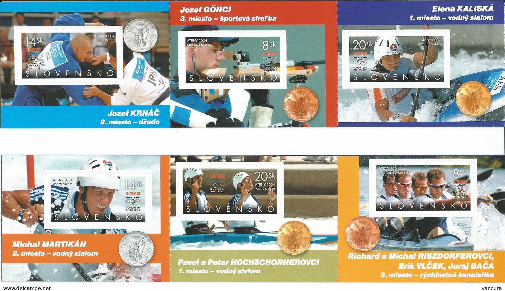 ** Booklet 338-343 Slovakia Olympic Games Athens 2004 - Summer 2004: Athens