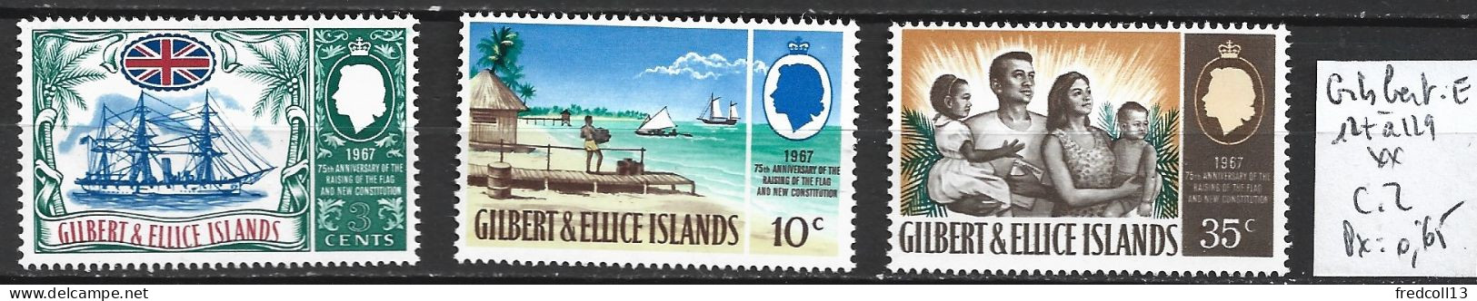 ÎLES GILBERT & ELLICE 127 à 29 ** Côte 2 € - Gilbert & Ellice Islands (...-1979)