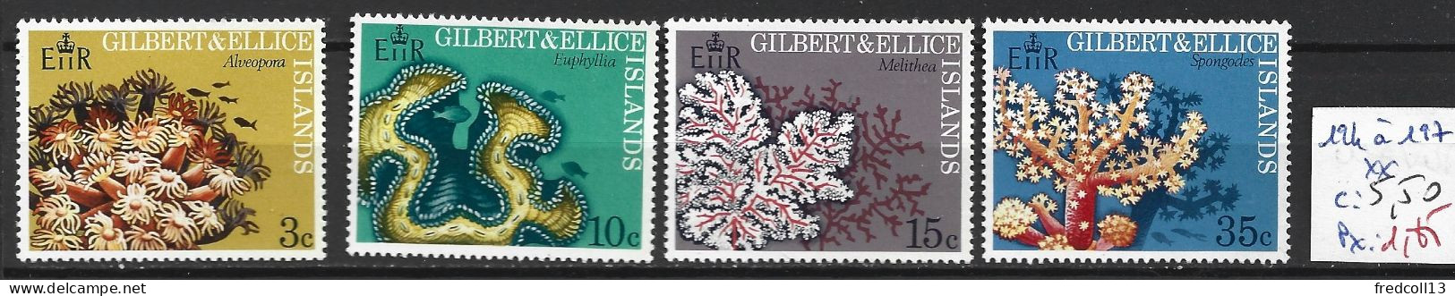 ÎLES GILBERT & ELLICE 194 à 97 ** Côte 5.50 € - Gilbert & Ellice Islands (...-1979)