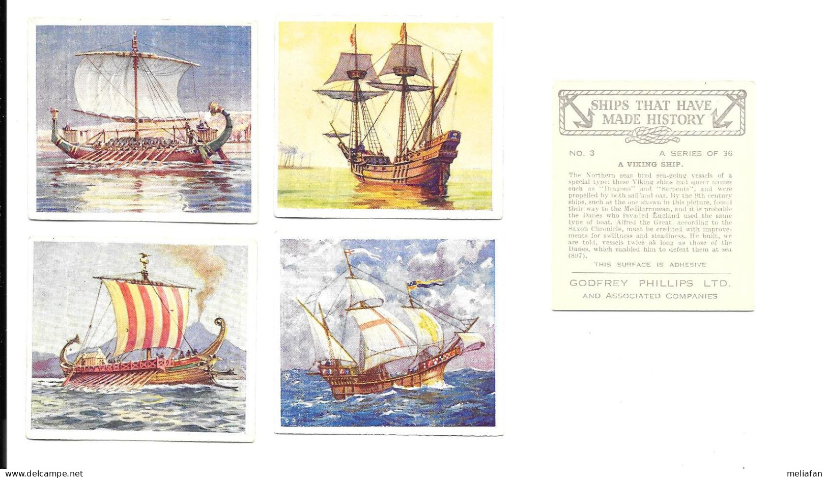 BC92 - SERIE COMPLETE 36 CARTES CIGARETTES GODFREY PHILLIPS - SHIPS THAT MADE HISTORY - Phillips / BDV