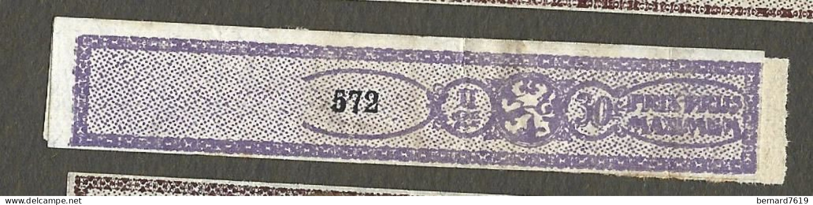 Timbre Taxe  - Tabac -belgique - - Prix Pruss Maximun - Annee 1870 - 1900 - Postzegels