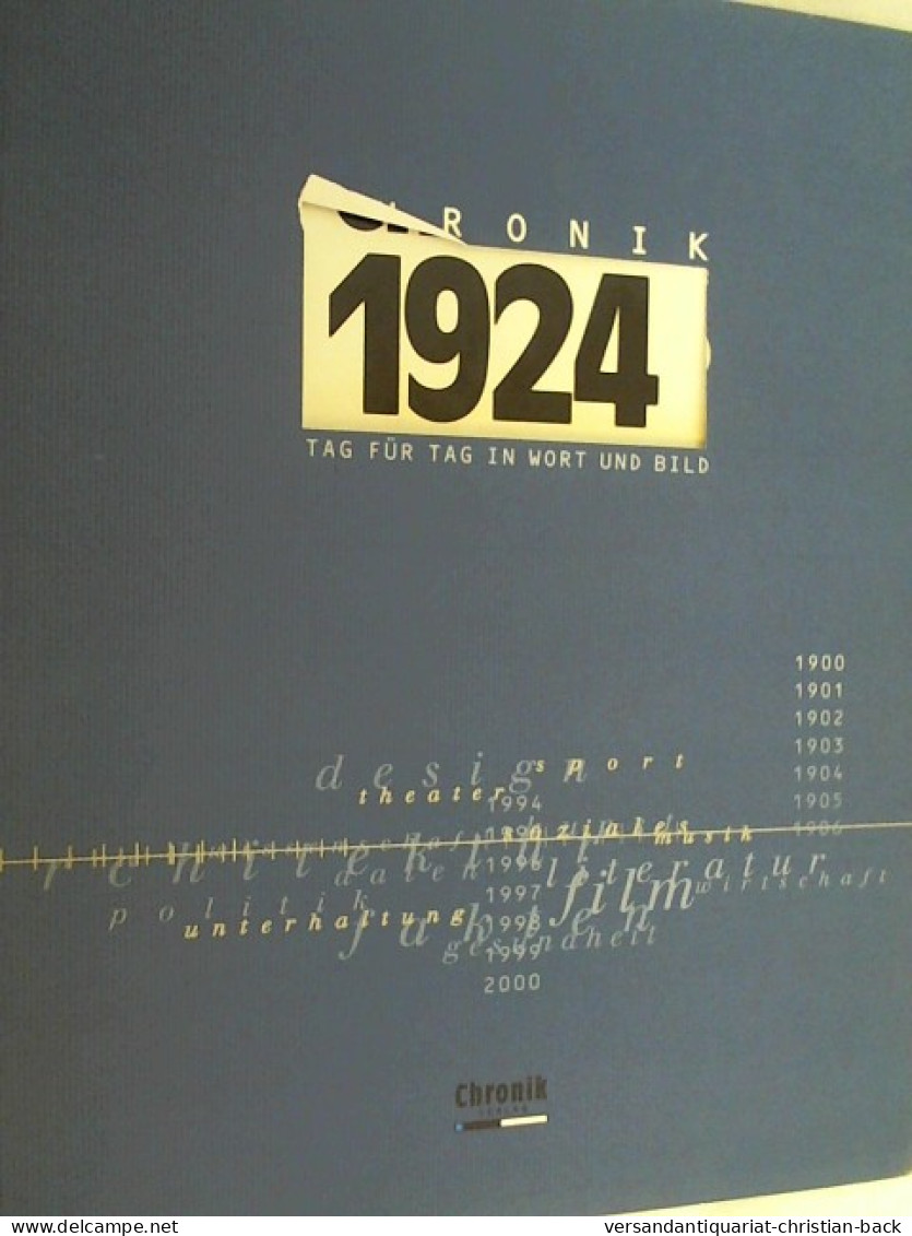 Chronik 1924 - Chroniques & Annuaires