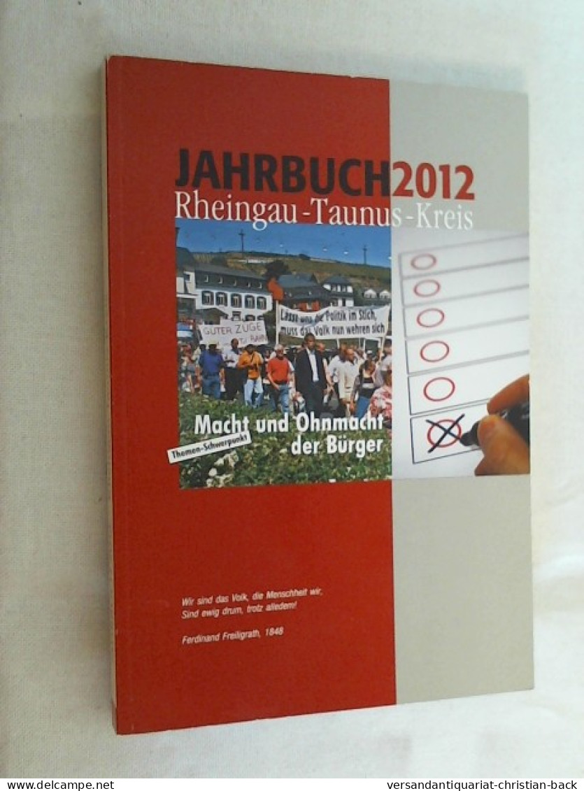 Jahrbuch 2012 Rheingau - Taunus - Kreis - Sonstige & Ohne Zuordnung