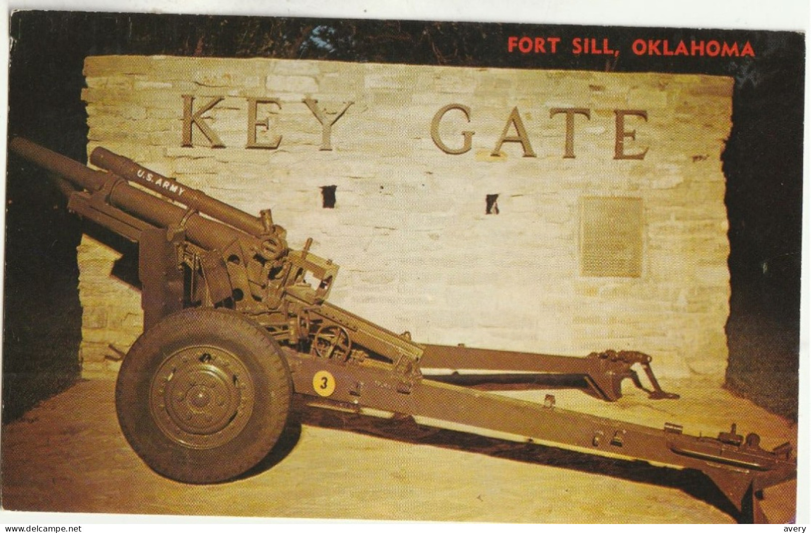 Night View Of Key Gate    Main Entrance To Fort Sill, Oklahoma - Altri & Non Classificati