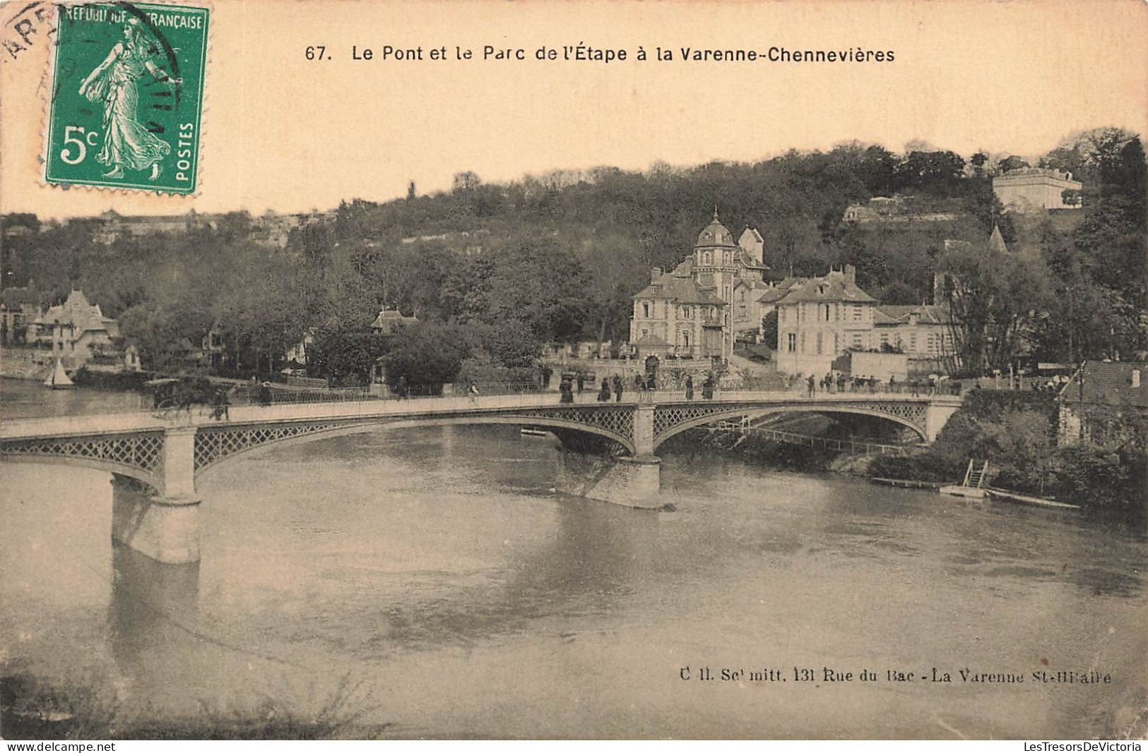 FRANCE - Varenne Chennevières - Le Pont Et Le Parc De L'étape - Carte Postale Ancienne - Nogent Sur Marne