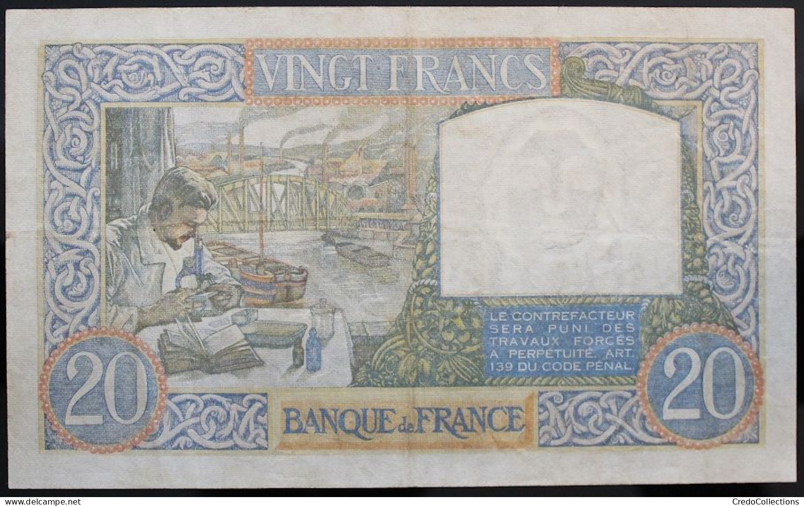 France - 20 Francs - 5-12-1940 - PICK 92b / F12.10 - TTB - 20 F 1939-1942 ''Science Et Travail''