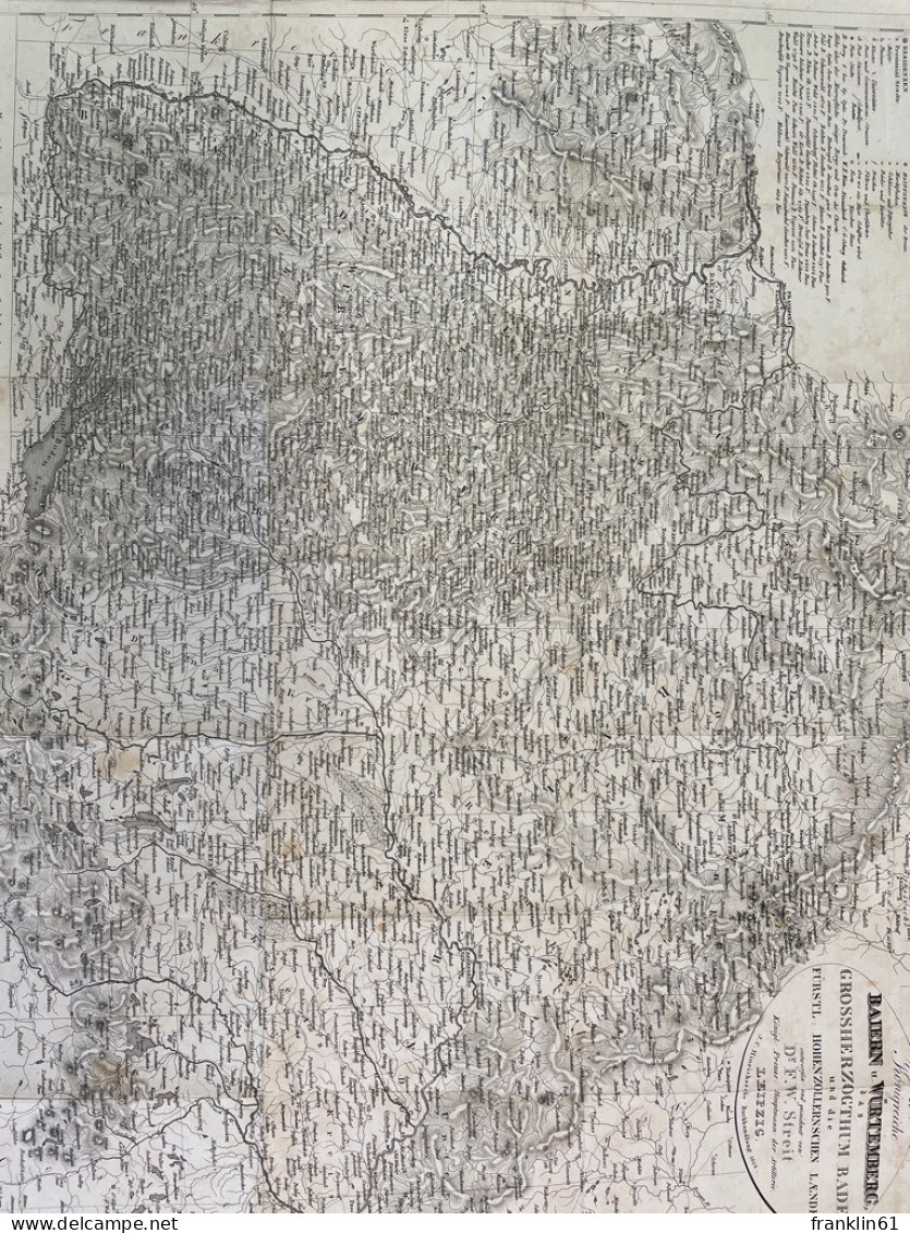 Die Königreiche Baiern U. Würtemberg, Das Grossherzogthum Baden Und Ide Fürstl. Hohenzollernschen Laender. - Topographical Maps