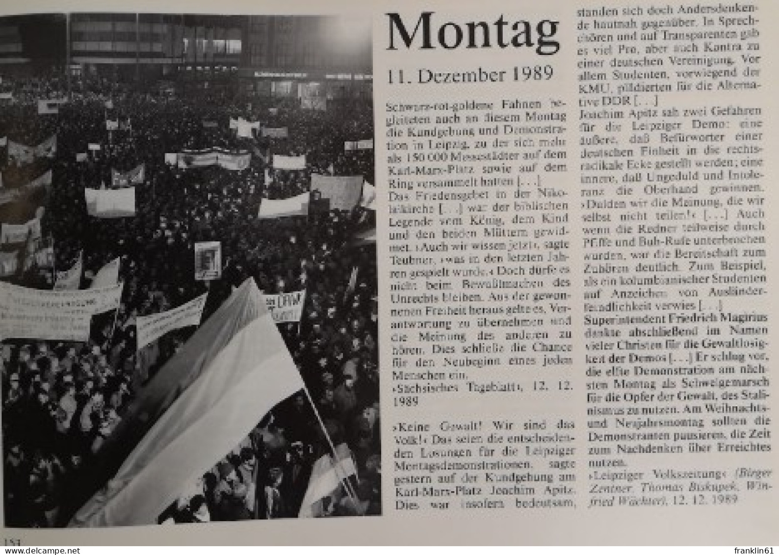 Leipziger Demontagebuch. Demo - Montag - Tagebuch - Demontage