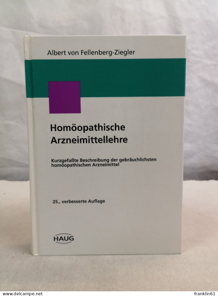 Homöopathische Arzneimittellehre. - Santé & Médecine