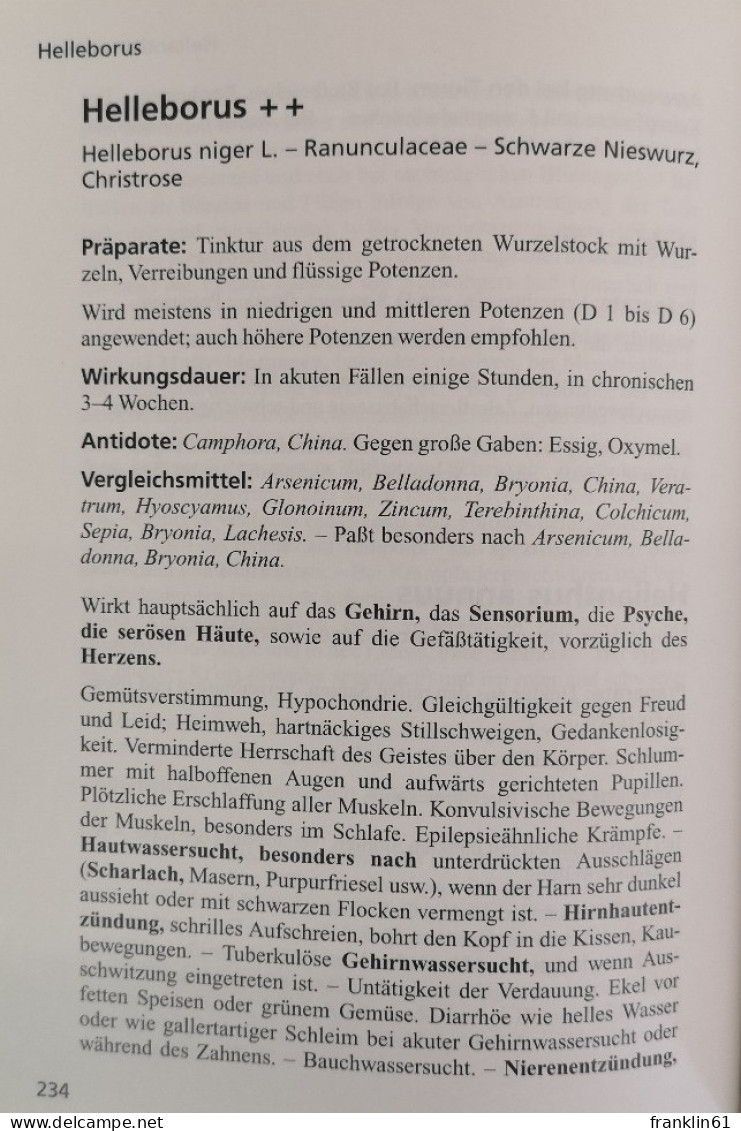 Homöopathische Arzneimittellehre.