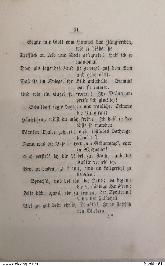 Luise. Ein Ländliches Gedicht In Drei Idyllen. Ausgabe Letzter Hand. - Topographische Karten