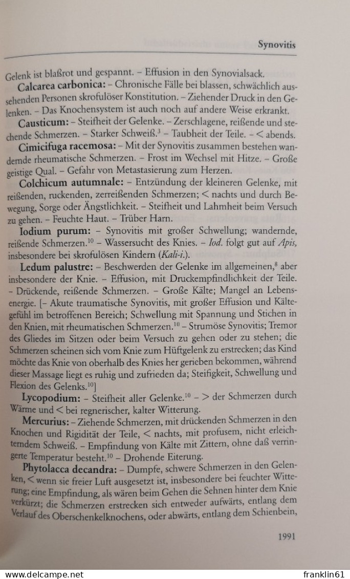 Homöopathische Therapeutika: Handbuch der klinischen Indikation. Bd. 4