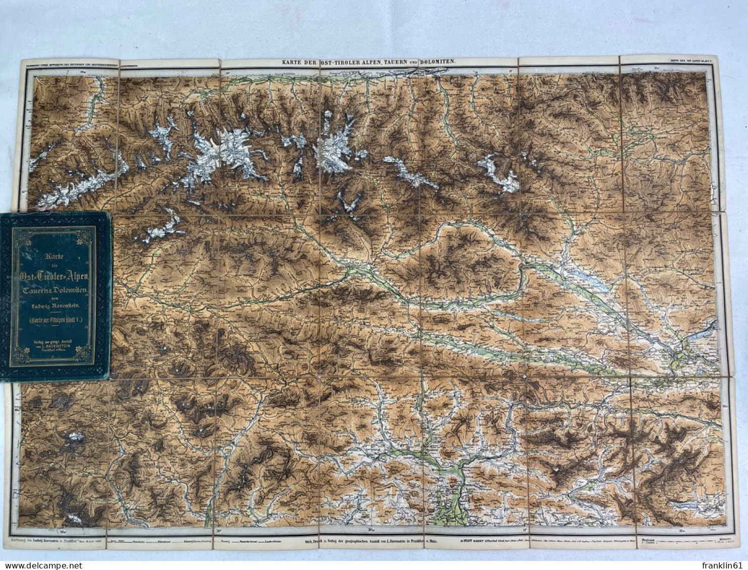 Karte Der Ost-Tiroler-Alpen, Tauern Und Dolomiten. - Mapas Topográficas