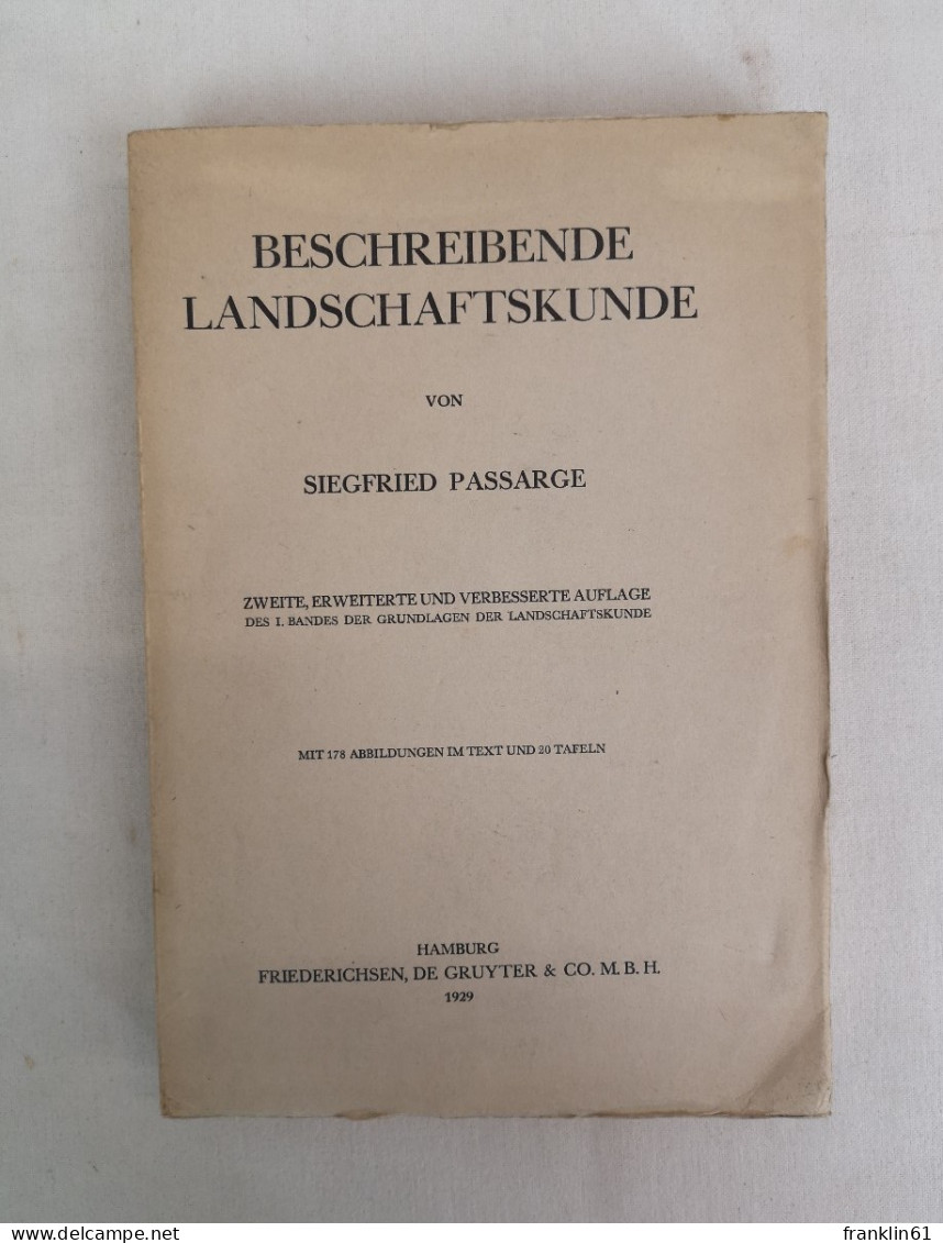 Beschreibende Landschaftskunde - Cartes Topographiques