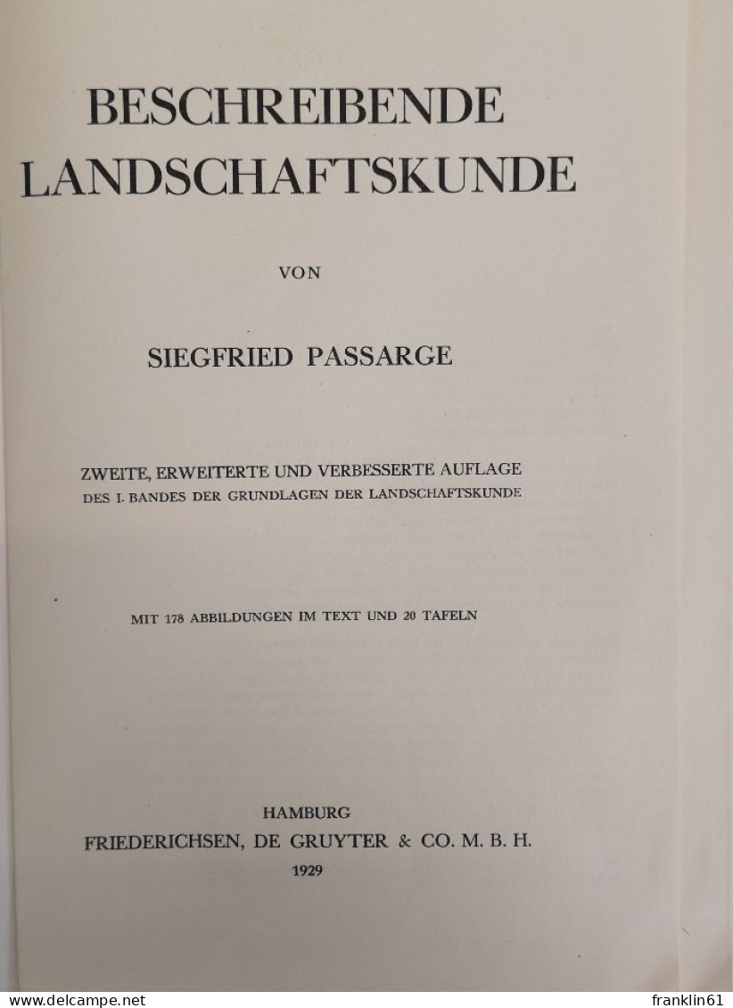 Beschreibende Landschaftskunde - Topographical Maps