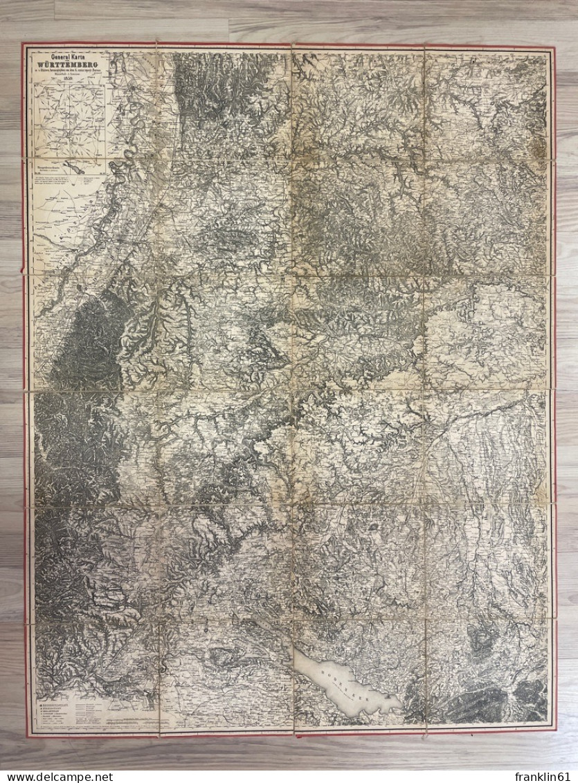 General - Karte Von Württemberg In 4 Blättern ( Je 12 Sectionen). - Mapas Topográficas