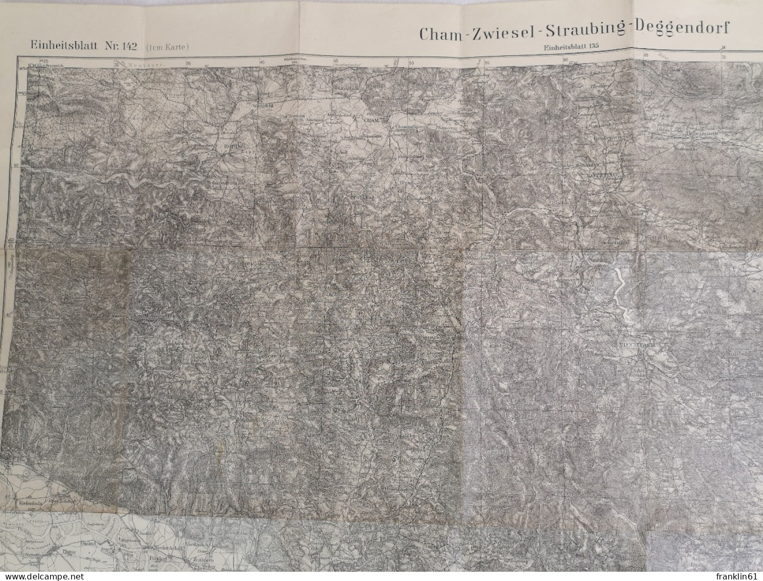 Einheitsblatt 142.  Cham - Zwiesel - Straubing - Deggendorf. - Cartes Topographiques