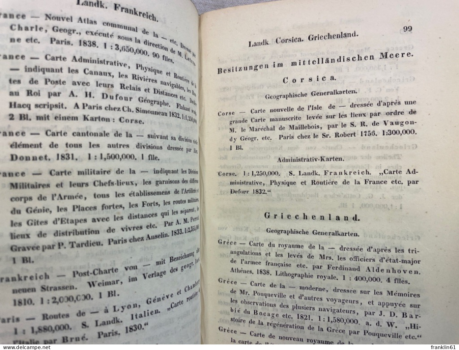 Catalog über die im Königlich-Bayerischen Haupt Conservatorium der Armee befindlichen Landkarten und Pläne.