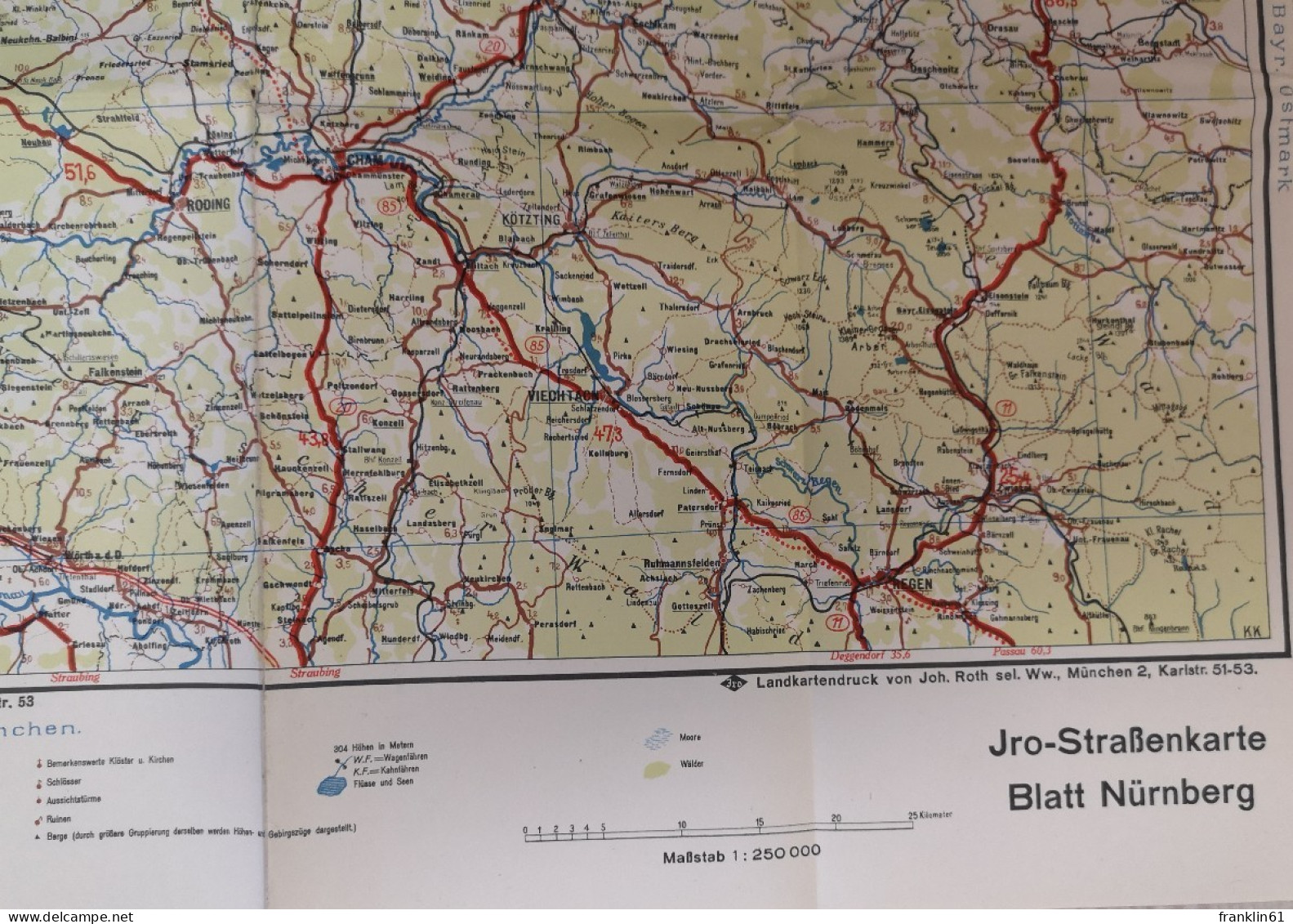 IRO Straßenkarte Nr. 4. Blatt Nürnberg. - Carte Topografiche