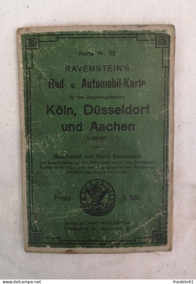 Ravenstein's Rad- Und Automobil-Karte Für Die Regierungsbezirke Köln, Düsseldorf Und  Aachen. 1 : 300 000. - Carte Topografiche