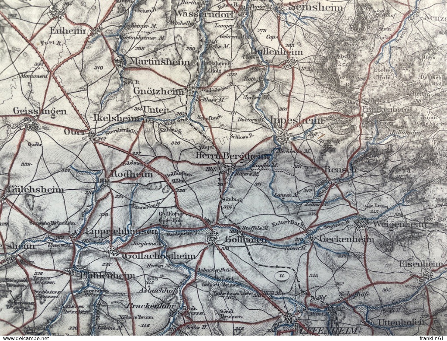 Manöverkarte Der  1890. Unterfranken. - Topographische Kaarten