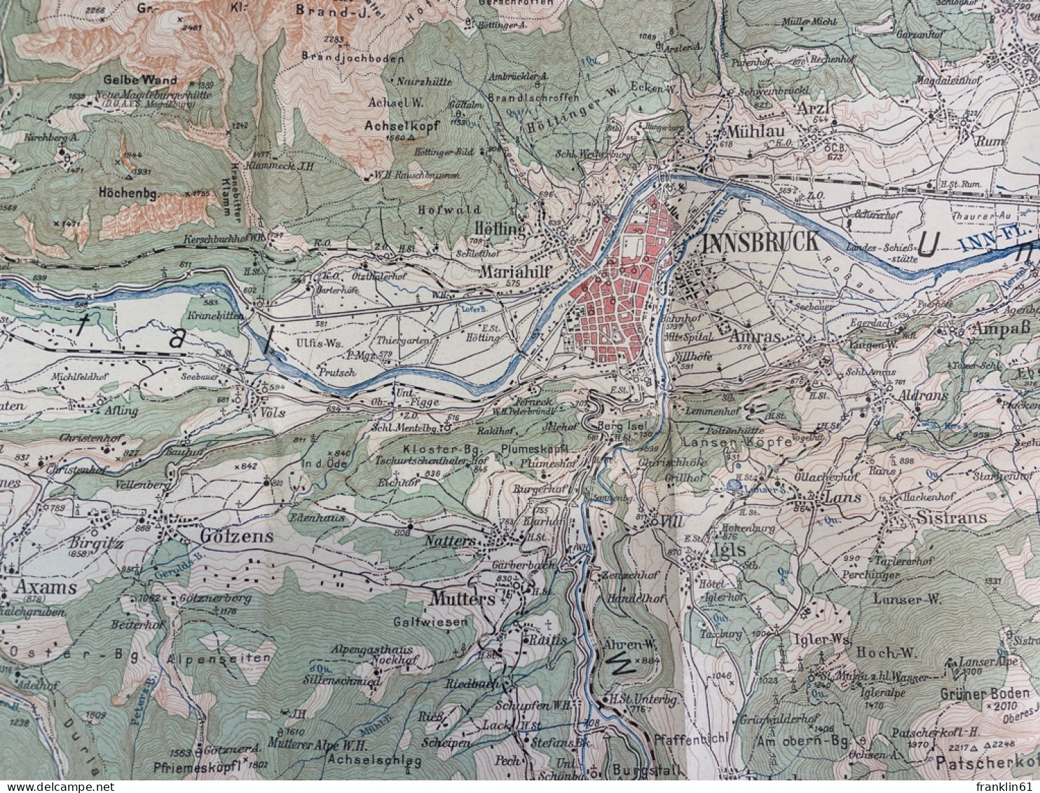 Umgebungskarte Von Innsbruck - Maßstab 1 : 50.000. - Carte Topografiche