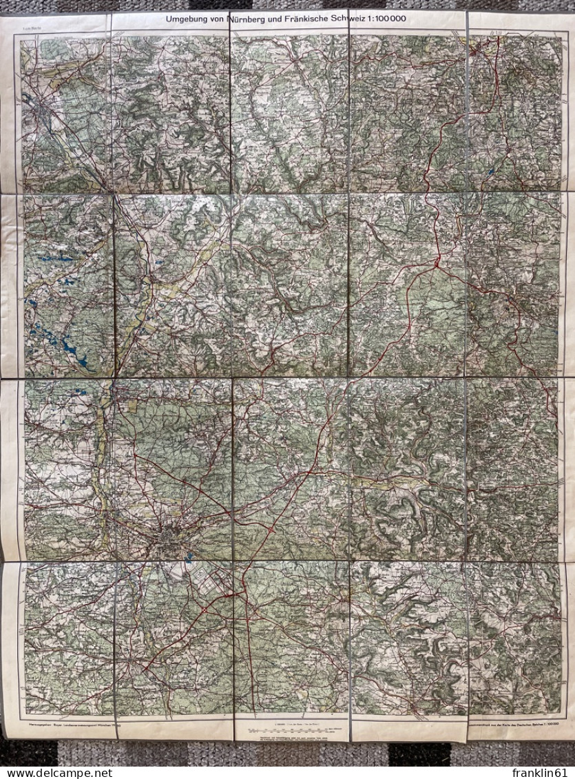 Umgebung Von Nürnberg Und Fränkische Schweiz 1 : 100 000. - Carte Topografiche