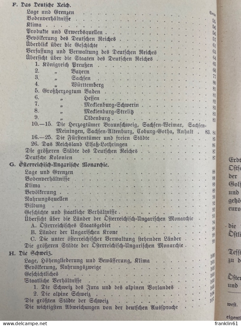 Leitfaden für den geographischen Unterricht an Mittelschulen.  Mitteleuropa.