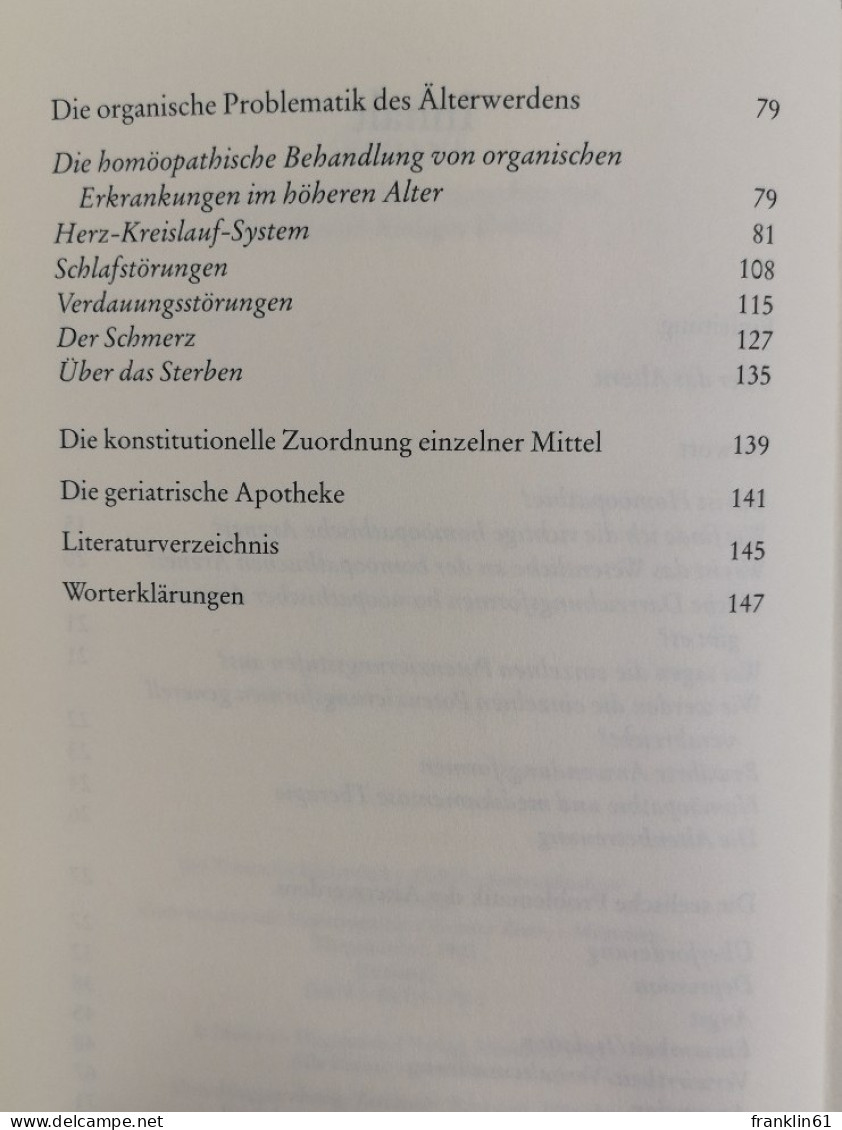 Älterwerden Mit Homöopathie. - Salute & Medicina