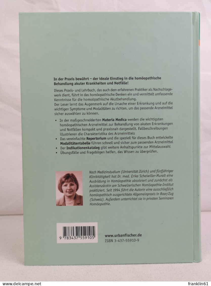 Homöopathie Bei Akuten Erkrankungen Und Notfällen. - Santé & Médecine